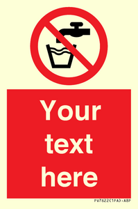 Custom prohibition not drinking water